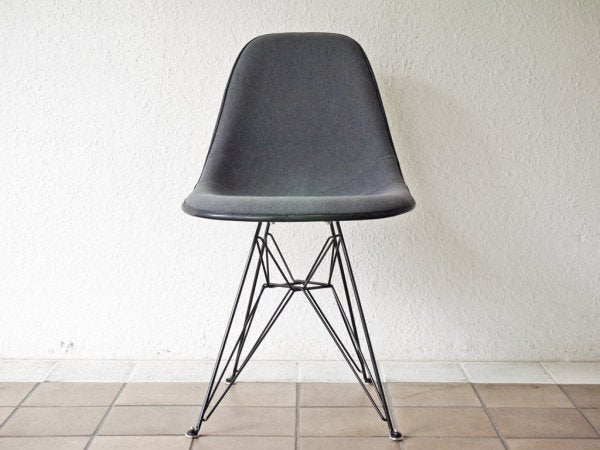 ハーマンミラー Herman Miller サイドシェルチェア エッフェルベース 1st ブラック マハラム生地 MODE チャコールグレー 3rdビンテージ イームズ ミッドセンチュリー ◇