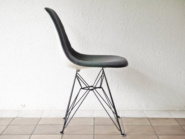 ハーマンミラー Herman Miller サイドシェルチェア エッフェルベース 1st ブラック マハラム生地 MODE チャコールグレー 3rdビンテージ イームズ ミッドセンチュリー ◇