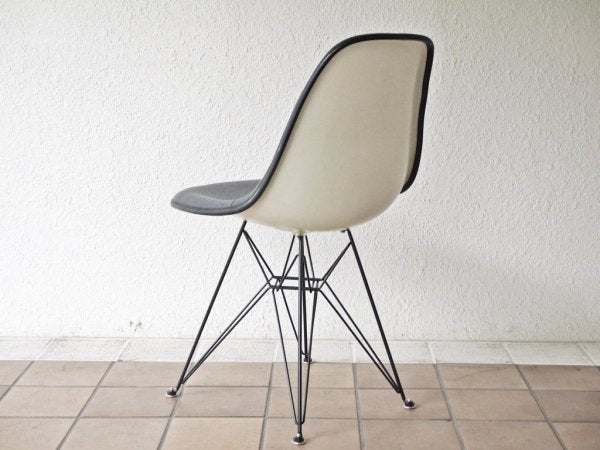 ハーマンミラー Herman Miller サイドシェルチェア エッフェルベース 1st ブラック マハラム生地 MODE チャコールグレー 3rdビンテージ イームズ ミッドセンチュリー ◇