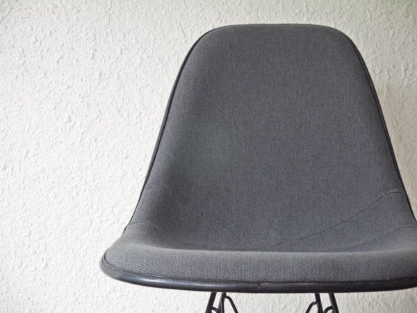 ハーマンミラー Herman Miller サイドシェルチェア エッフェルベース 1st ブラック マハラム生地 MODE チャコールグレー 3rdビンテージ イームズ ミッドセンチュリー ◇