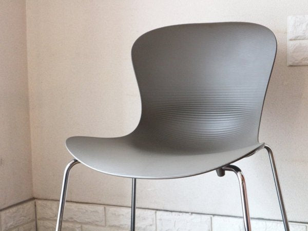 フリッツハンセン Fritz Hansen ナップチェア NAP スチールレッグ キャスパー・サルト Kasper Salto デンマーク スタッキング 定価\48,400- シルバーグレー ◎