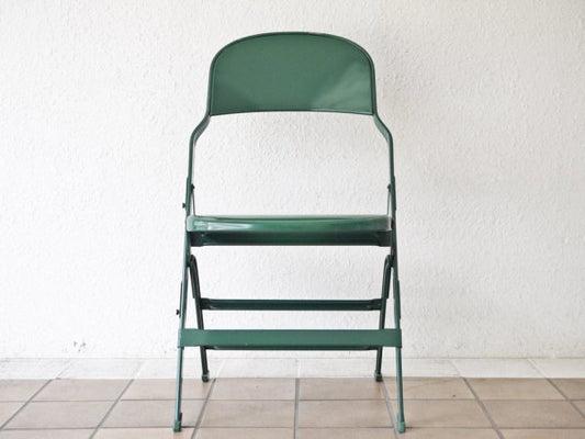 クラリン CLARIN オールスチール フォールディングチェア ALL STEEL FOLDING CHAIR エーシェイプ A shape グリーン ◇