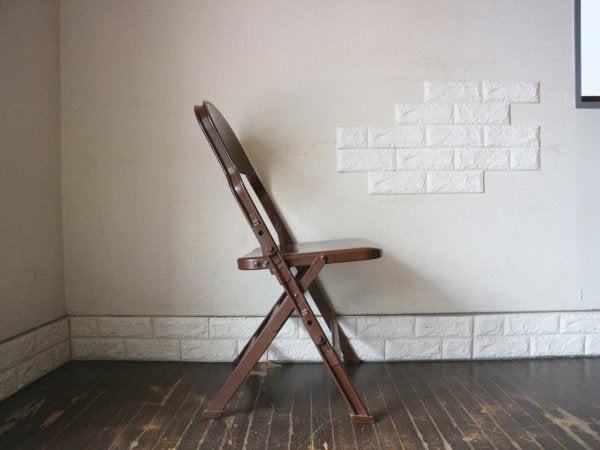 クラリン CLARIN オールスチール フォールディングチェア ALL STEEL FOLDING CHAIR エーシェイプ 折り畳み ブラウン A ◎