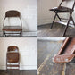 クラリン CLARIN オールスチール フォールディングチェア ALL STEEL FOLDING CHAIR エーシェイプ 折り畳み ブラウン A ◎