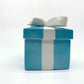 ティファニー Tiffany & Co. ブルーリボン ブルーボウ ボックス ラージサイズ 小物入れ 陶器 補修痕有 現状特価品 ●
