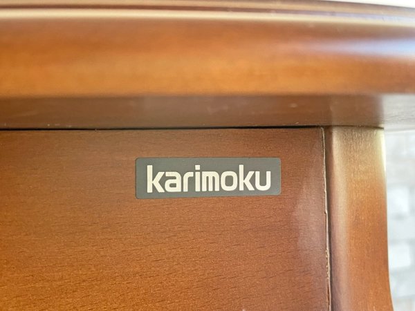 カリモク karimoku コンソール テーブル サイドテーブル 猫脚 ブラウン クラシカルデザイン ●