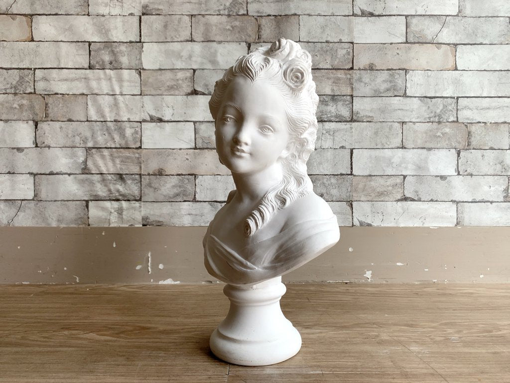 薔薇の少女 胸像 Plaster statue 石膏像 ジュゼッペ・ベッシ Giuseppe Bessi デッサン 絵画用品 ディスプレイ オブジェ ●