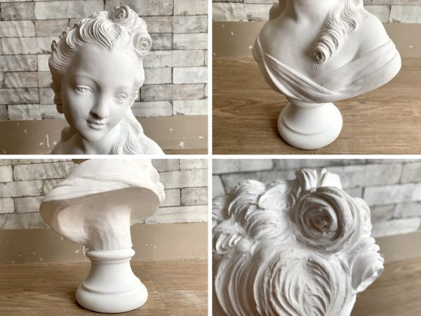 薔薇の少女 胸像 Plaster statue 石膏像 ジュゼッペ・ベッシ Giuseppe Bessi デッサン 絵画用品 ディスプレイ オブジェ ●