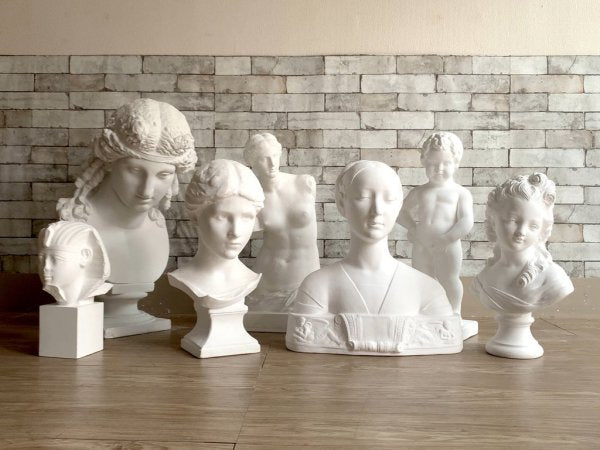 薔薇の少女 胸像 Plaster statue 石膏像 ジュゼッペ・ベッシ Giuseppe Bessi デッサン 絵画用品 ディスプレイ オブジェ ●