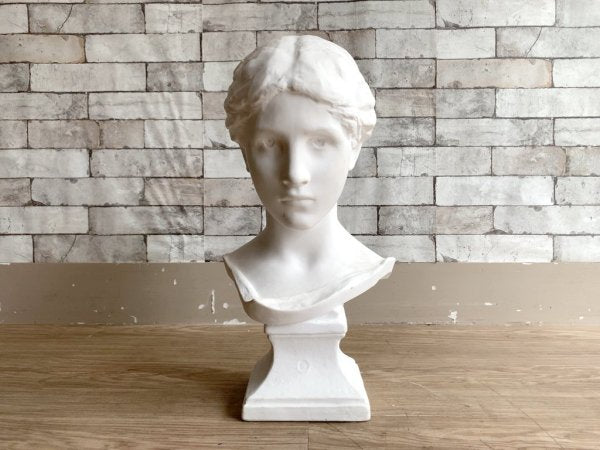 フレンチ胸像 Plaster statue 石膏像 ダニエル・チェスター・フレンチ デッサン 絵画用品 ディスプレイ オブジェ ●