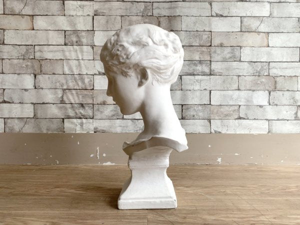 フレンチ胸像 Plaster statue 石膏像 ダニエル・チェスター・フレンチ デッサン 絵画用品 ディスプレイ オブジェ ●