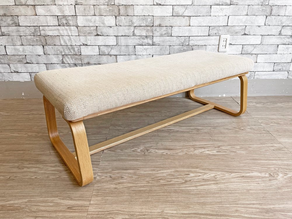 無印良品 MUJI リビングでもダイニングでもつかえる ベンチ オーク材 カバーリング仕様 定価19,900円 ●