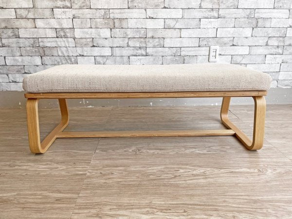 無印良品 MUJI リビングでもダイニングでもつかえる ベンチ オーク材 カバーリング仕様 定価19,900円 ●