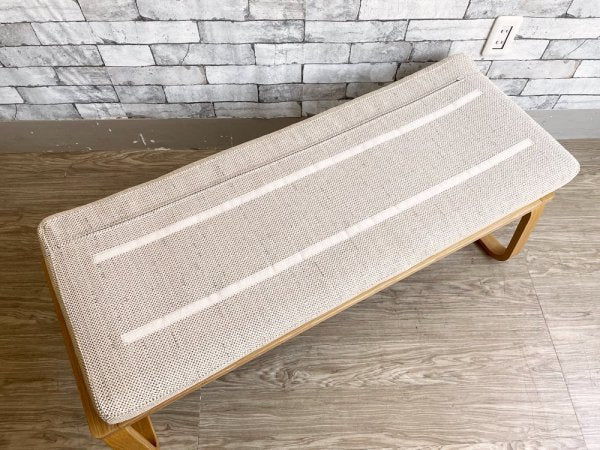 無印良品 MUJI リビングでもダイニングでもつかえる ベンチ オーク材 カバーリング仕様 定価19,900円 ●