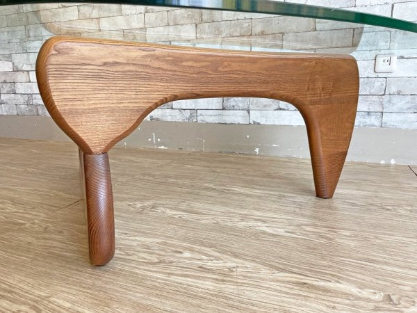 イサムノグチ Isamu Noguchi コーヒーテーブル Coffee Table ガラス天板厚1.5mm リプロダクト品 デザイナーズ家具 名作 ●