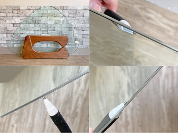 イサムノグチ Isamu Noguchi コーヒーテーブル Coffee Table ガラス天板厚1.5mm リプロダクト品 デザイナーズ家具 名作 ●