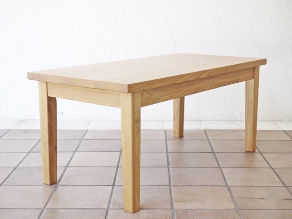無印良品 MUJI タモ材 ローテーブル 幅90cm ナチュラル シンプル 廃番品 ◇