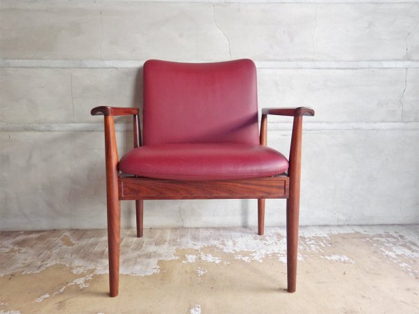 カド CADO No.209 ディプロマットチェア Diplomat Chair ラウンジチェア ローズウッド材 フィン・ユール Finn Juhl デンマーク 北欧ビンテージ ♪