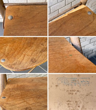 USビンテージ US Vintage アメリカンシーティングカンパニー AMERICAN SEATING COMPANY フォールディングチェア 1920-1940's B ■