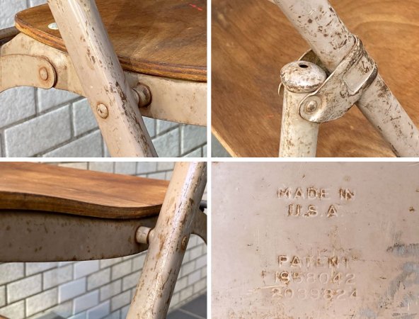 USビンテージ US Vintage アメリカンシーティングカンパニー AMERICAN SEATING COMPANY フォールディングチェア 1920-1940's A ■
