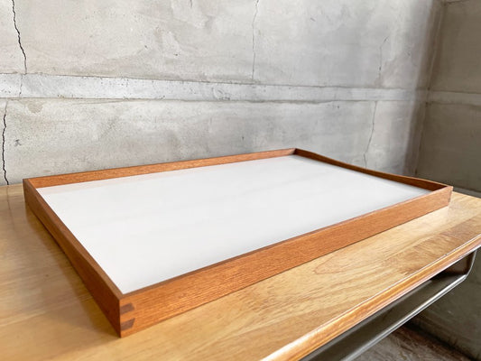 アーキテクトメイド ARCHITECTMADE ターニングトレー Turning Tray 2 W48cm フィン・ユール Finn Juhl チーク材 ホワイト × ブラック 未使用品 ♪