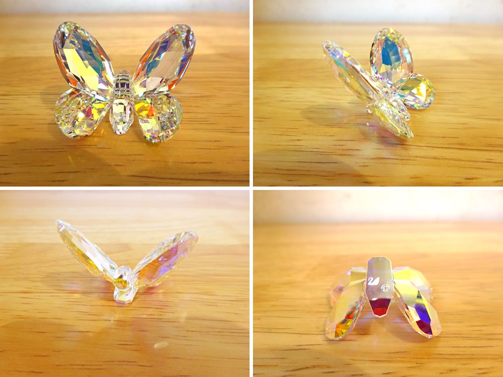 スワロフスキー Swarovski クリスタル バタフライ Cristal Butterfly 蝶 オブジェ フィギュリン 3色 未使用 ★