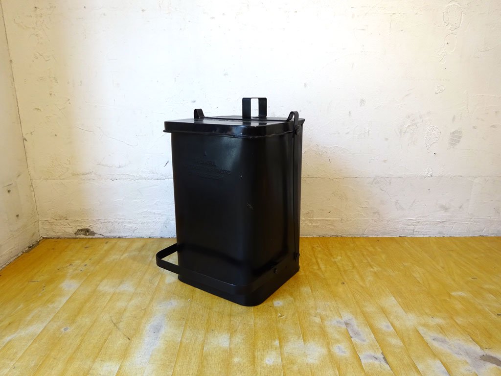 プエブコ PUEBCO ステップ トラッシュカン Step Trashcan ペダルペール TRASH BOX ゴミ箱 スチール製 一点物 ハンドメイド ★