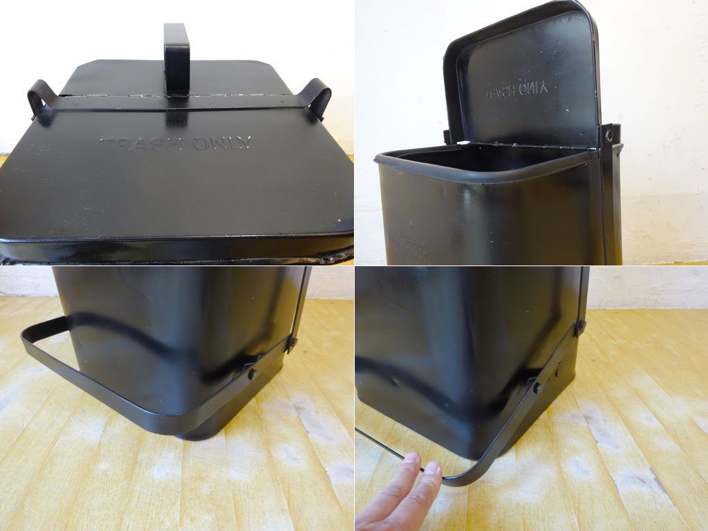 プエブコ PUEBCO ステップ トラッシュカン Step Trashcan ペダルペール TRASH BOX ゴミ箱 スチール製 一点物 ハンドメイド ★