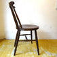 アンティーク スピンドルバック ダイニングチェア スポークバック サイドチェア ニレ無垢材 楡 ラウンドシート Antique Chair ★