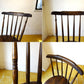 アンティーク スピンドルバック ダイニングチェア スポークバック サイドチェア ニレ無垢材 楡 ラウンドシート Antique Chair ★