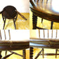 アンティーク スピンドルバック ダイニングチェア スポークバック サイドチェア ニレ無垢材 楡 ラウンドシート Antique Chair ★