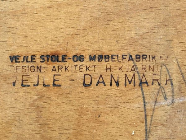 ヴァイレストゥールモーベルファブリック Vejle Stole & Mobelfabrik ビンテージ ダイニングテーブル チーク無垢材 デンマーク 北欧家具 ■