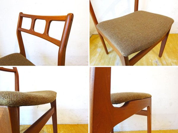 ディースキャン D-Scan ダイニングチェア 2脚セット Dining chair 2pcs チーク材 デンマーク ★