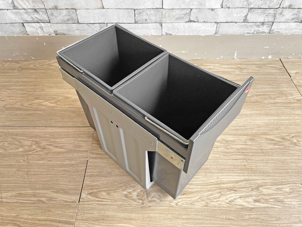ハイロ Hailo タンデム Tandem ダストボックス ゴミ箱 グレー 15L×2バケツ 分別 引き出し式 シンク下収納 ドイツ ●