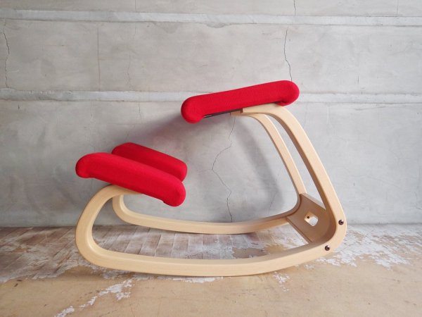 ストッケ STOKKE ヴァリエール VARIER バリアブル Variable バランスチェア レッド ピーター オプスヴィック 北欧ノルウェー 美品 ♪