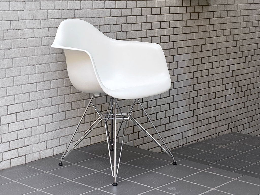 ハーマンミラー Herman Miller × ヴィトラ vitra Wネーム アームシェルチェア エッフェルベース ホワイト C&R.イームズ Eames ミッドセンチュリー ■