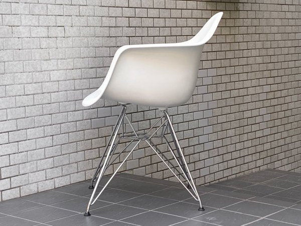 ハーマンミラー Herman Miller × ヴィトラ vitra Wネーム アームシェルチェア エッフェルベース ホワイト C&R.イームズ Eames ミッドセンチュリー ■