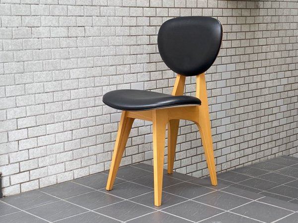 イデー IDEE ダイニングチェア DINING CHAIR 長大作 ブラック PVCレザー 食卓椅子 ジャパニーズモダン A ■