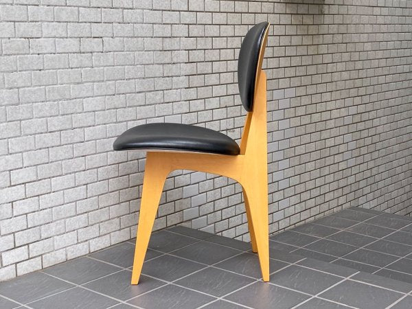 イデー IDEE ダイニングチェア DINING CHAIR 長大作 ブラック PVCレザー 食卓椅子 ジャパニーズモダン A ■