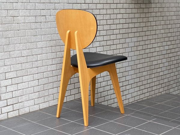 イデー IDEE ダイニングチェア DINING CHAIR 長大作 ブラック PVCレザー 食卓椅子 ジャパニーズモダン A ■