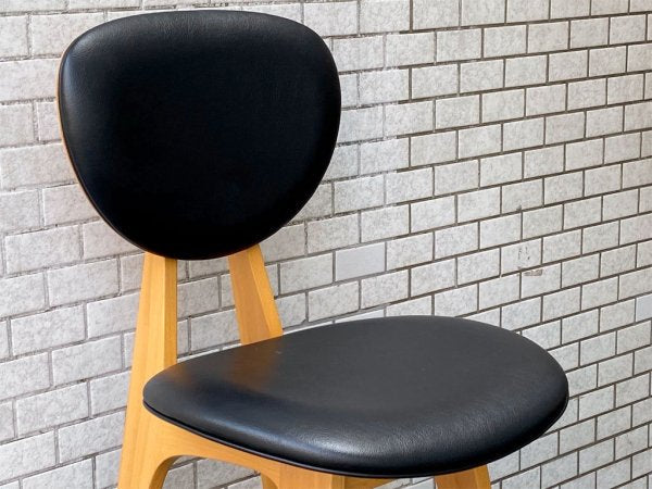 イデー IDEE ダイニングチェア DINING CHAIR 長大作 ブラック PVCレザー 食卓椅子 ジャパニーズモダン A ■