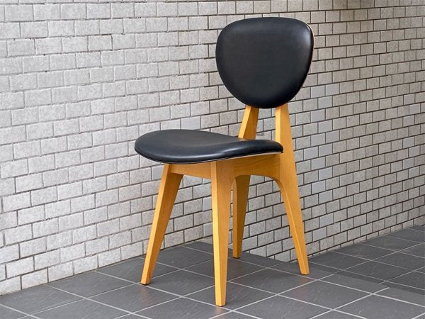 イデー IDEE ダイニングチェア DINING CHAIR 長大作 ブラック PVCレザー 食卓椅子 ジャパニーズモダン B ■