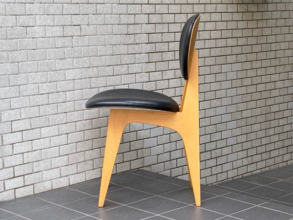 イデー IDEE ダイニングチェア DINING CHAIR 長大作 ブラック PVCレザー 食卓椅子 ジャパニーズモダン B ■