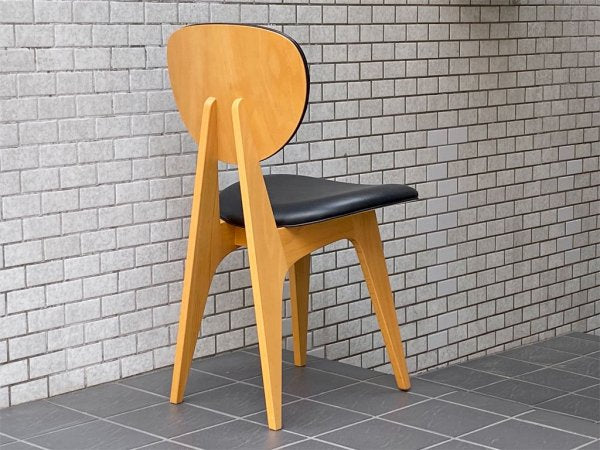 イデー IDEE ダイニングチェア DINING CHAIR 長大作 ブラック PVCレザー 食卓椅子 ジャパニーズモダン B ■