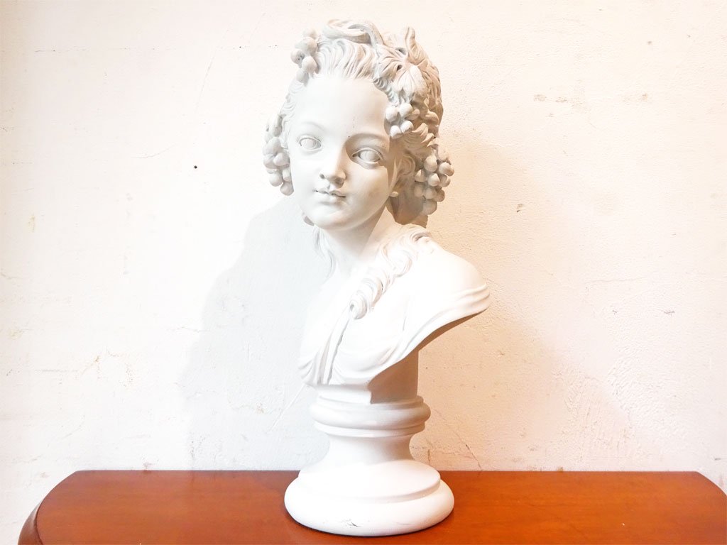 薔薇の少女 胸像 Plaster statue 石膏像 ジュゼッペ・ベッシ Giuseppe Bessi デッサン 絵画用品 ディスプレイ オブジェ ★