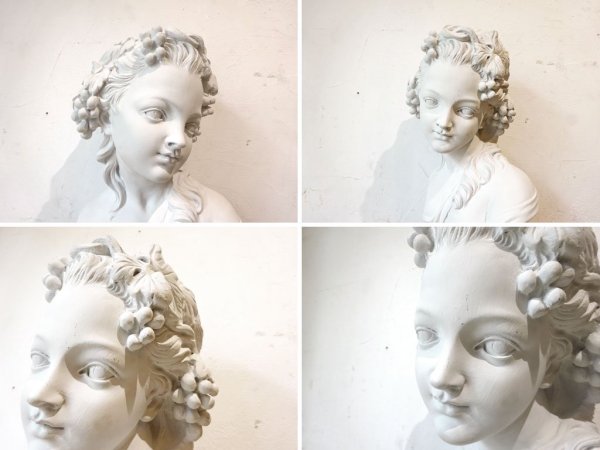 薔薇の少女 胸像 Plaster statue 石膏像 ジュゼッペ・ベッシ Giuseppe Bessi デッサン 絵画用品 ディスプレイ オブジェ ★