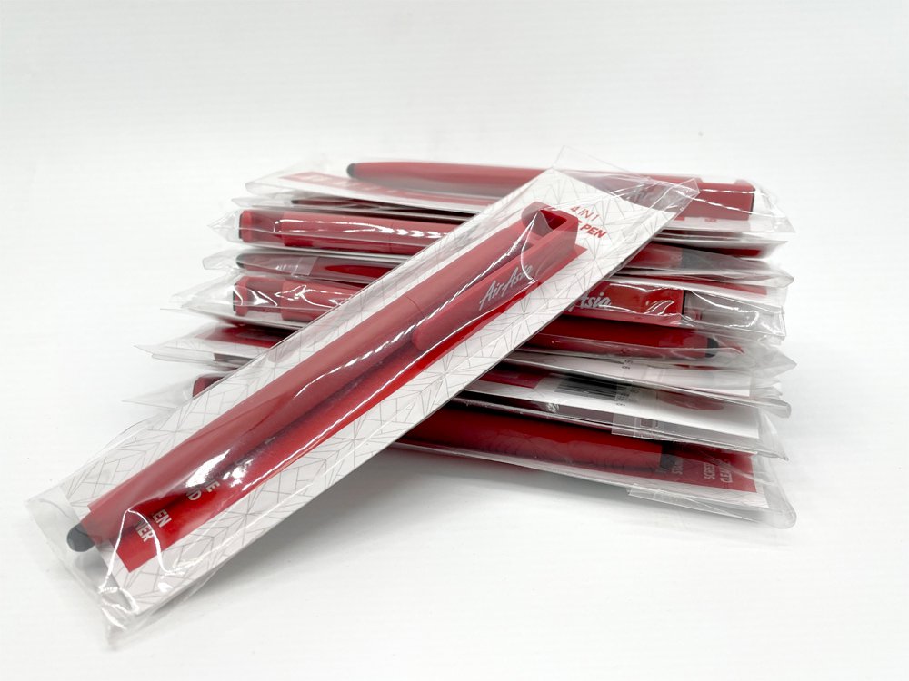エアアジア Air Asia ノベルティ― 4in1 スタイラスペン STYLUS PEN 50本 まとめ売り 未使用 保管品 ●
