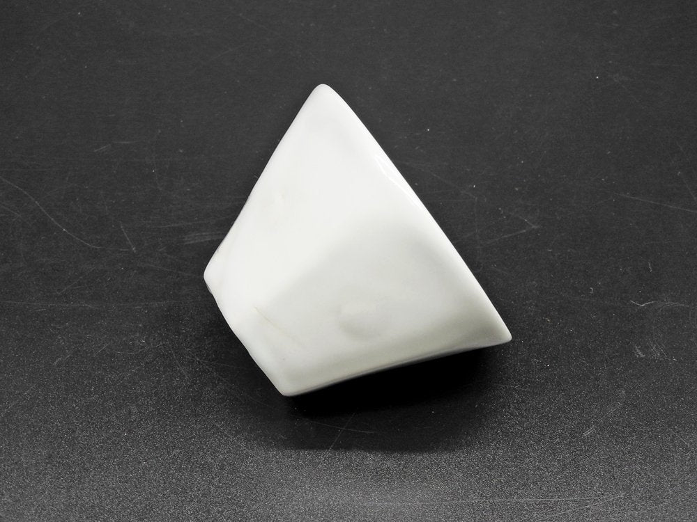 森岡由利子 白磁 酒杯 盃 Φ7cm 現代作家 A ●