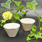 森岡由利子 白磁 酒杯 盃 Φ7cm 現代作家 B ●