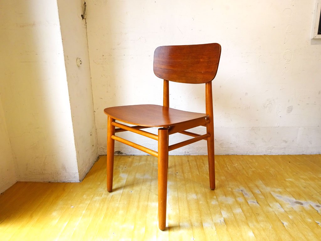 北欧ビンテージ チーク プライウッド ダイニングチェア teak plywood chair チーク材×ビーチ材 ミッドセンチュリーデザイン 北欧家具 ★